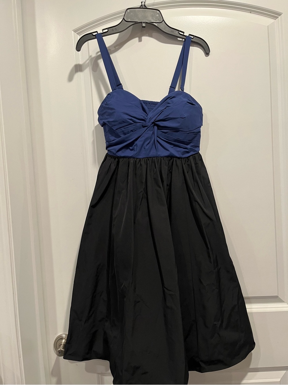 Kate Spade Blue and Black Girls Formal Twist Bodice Dress